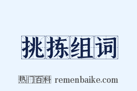 挑拣组词是什么意思的图片